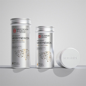 Merry newom OEM Aluminium Kapsel flasche Schraub verschluss mit Sarax Liner für Wein Healthcare Pill Can Pull-Ring versiegelten Behälter - Product Image 1