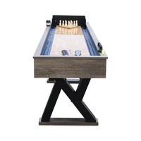 Tableau de palets d'intérieur multifonction 2 en 1 de haute qualité et table de jeu de palets à lumière LED de 9 pi Table de divertissement à billes