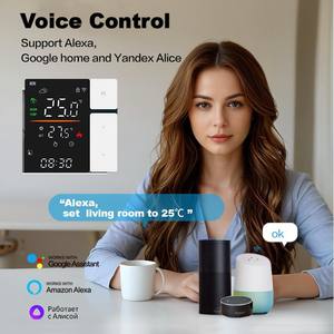 Thermostat intelligent WiFi <span class=keywords><strong>Tuya</strong></span> 316A, compatible avec l'<span class=keywords><strong>assistant</strong></span> vocal, OLED, pour le chauffage au sol électrique, les systèmes de chaudière à eau et à gaz domestiques - Product Image 3
