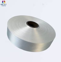 Ruban en satin polyester simple/double à bords coupés pour étiquettes d'entretien, imprimé en flexographie