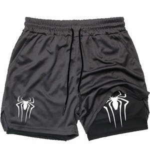 Wholesales Custom Mens Compression Workout Shorts With Liner 2 in 1 Esportivo Mesh Fitness Men Gym Shorts With Pocket - Product Image 3