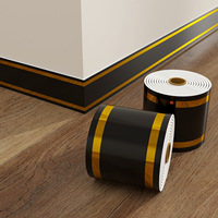Rodapié Autoadhesivo de PVC Impermeable para Pared, Cubierta de Borde de Suelo, Tira Decorativa para Juntas de Azulejos, Estilo Moderno para Dormitorio