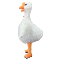 Funtoys Costume de mascotte d'oie gonflable Cosplay Goosey Swan pour adulte Halloween Cartoon Customize Suit Mascotte Furry Fursuit