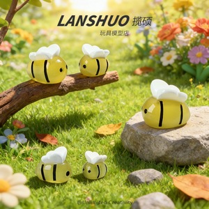 Set de Joyería Artesanal de Resina 3D con Diseño de Abeja, Mini Adorno Creativo para Decoración del Hogar, Estilo Arcoíris - Product Image 3