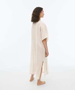 Robe de plage élégante en lin pour femmes, Kaftan d'été décontracté - Product Image 5