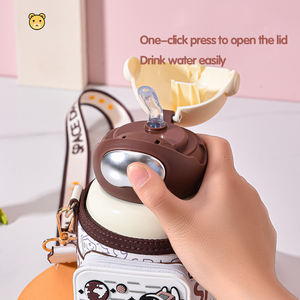 भोजन ग्रेड 316 स्टेनलेस स्टील बच्चों के थर्मोस वैक्यूम आउटडोर पोर्टेबल बाउंसिंग कप ड्रॉप-प्रतिरोधी सक्शन ट्यूब गर्म पानी - Product Image 3