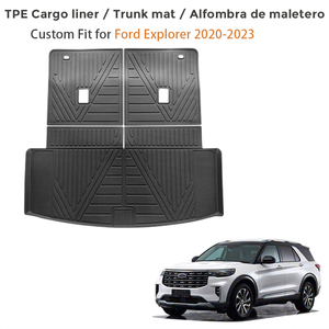 Custom Fit TPE Cargo Liner for Ford Explorer 2020-2023 | Waterproof All Weather Trunk Mat Anti-Slip Rear Cargo Protection - Product Image 2