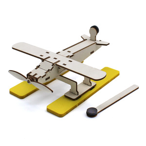 Kit de modelo de hidroavión de madera, juguete educativo de ciencia de montaje manual para niños de 4 a 6 años - Product Image 1