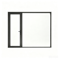 Portes intérieures à ouverture vers l'extérieur en alliage d'aluminium avec finition de peinture en poudre de qualité supérieure et double vitrage pour maisons