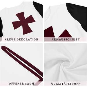 2025 hommes médiévaux croisés chevaliers tunique Renaissance guerrier templier Cosplay hauts - Product Image 3