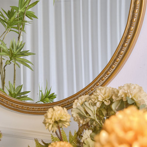 ART NEST Home Decor Accent Gold Color Wooden Frame Big Wall Mirror for Living Room - Product Image 5