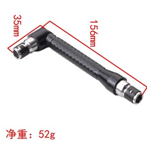 Hex Bit Right Angle Screwdriver <b>Extension</b> <b>Rod</b> 157mm Industrial Grade Chrome Plated Anti Slip Texture - Product Image 3