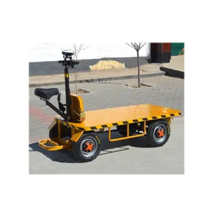 electric lift trolley motorized platform carts warehouse outdoor logistics powered flatbed cart mover hand truck