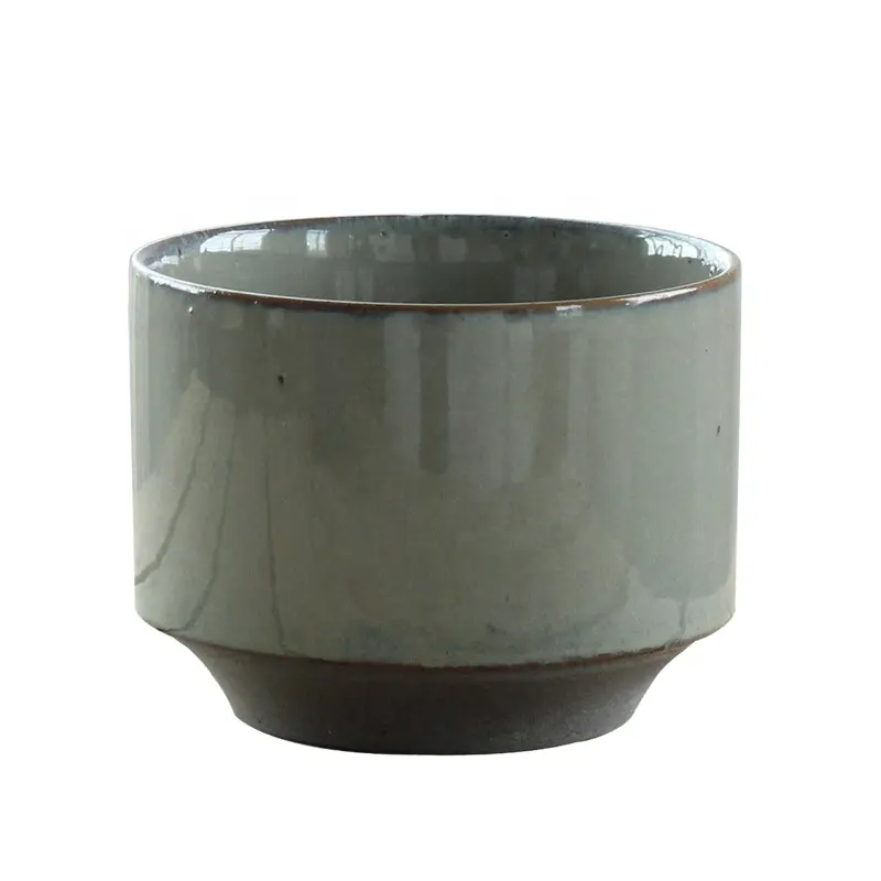 High quality ceramic colored clay plant pot glazed stoneware flower pot for living room