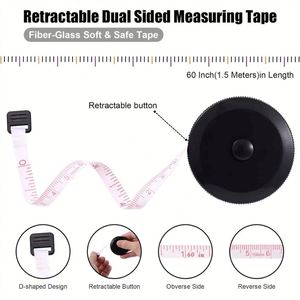 Ruban à mesurer extensible en plastique imprimé UV miniature promotionnel de 1,5 m avec logo et couleur personnalisés pour cadeaux publicitaires - Product Image 4