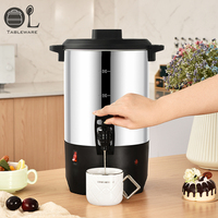 Seau à eau chaude commercial isolé 5L en acier inoxydable 304 avec 2 robinets, qualité alimentaire, écologique, résistant à la chaleur, pour restaurants et hôtels