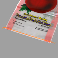Sac d'emballage vide en PP/BOPP imprimé en héliogravure, durable et recyclable, pour riz Basmati, aliments pour animaux et farine, avec poignée