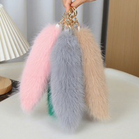 Meilleures ventes transfrontalières : Accessoire de costume, breloque de sac, porte-clés, pendentif, accessoire de scène en fausse fourrure de renard colorée style dessin animé, vente en gros