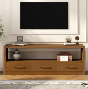 Mueble de TV Moderno con Amplio Espacio de Almacenamiento, Tres Cajones Ajustables, Superficie Espaciosa, Compatible con Televisores de 65+ Pulgadas - Muebles para Sala de Estar - Product Image 1