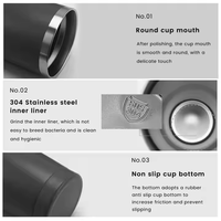 Vaso portátil de acero inoxidable con vacío a prueba de fugas y paja Precio atractivo ecológico