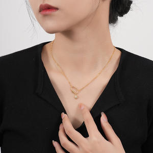 Collier étoile à huit Awn en zircon de luxe léger en argent sterling niche féminine collier court de mode ins européen et américain - Product Image 2