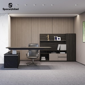 Meubles de bureau de direction modernes de luxe SpaceUnited Bureau d'<span class=keywords><strong>ordinateur</strong></span> en forme de L Bureau de direction de PDG - Product Image 1