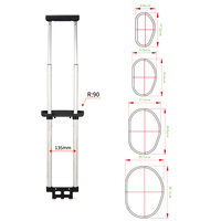 Petite et sûre poignée de chariot télescopique pour poignée de bagage pièces de valise d'extension réglables durables Bagaglio Di Alevatore Di Poli pour rimowa
