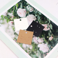MIO Wholesale, porte-boucles d'oreilles en papier kraft 5*5cm, 100 pièces, logo personnalisé, carte d'affichage pour boucles d'oreilles, carte d'emballage pour bijoux vierge