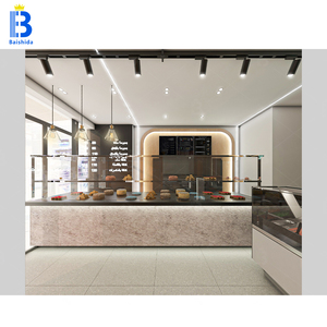 Présentoir à pain moderne en verre pour pâtisserie Mobilier d'ameublement et présentoir à gâteaux Vitrines de style moderne - Product Image 4