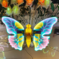 Luz Led con Motivo de mariposa para exteriores, decoración navideña, 2022