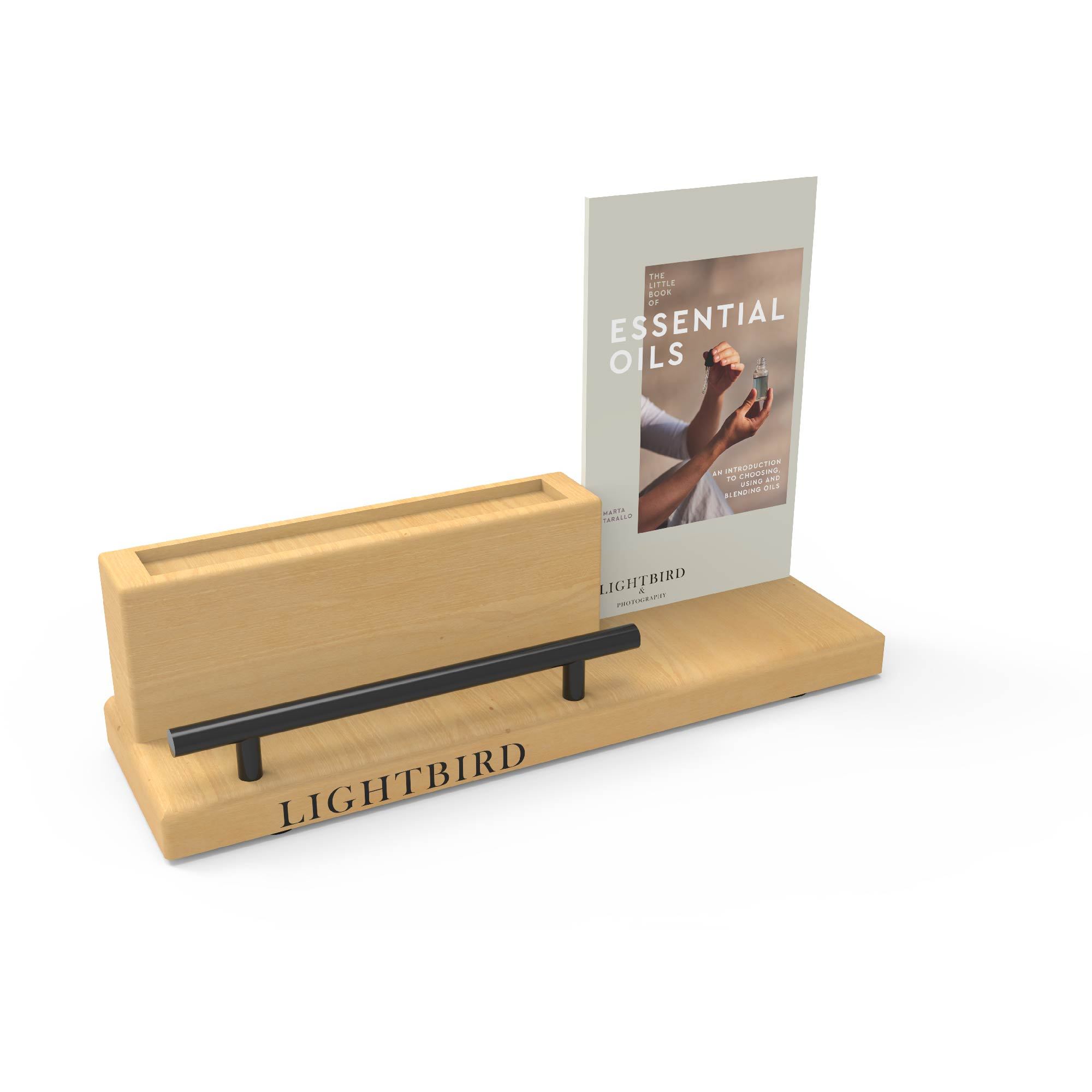 Hot Selling Custom Wooden Essential Oil Perfume Display Stand Storage Holder Stand Natural — view 3