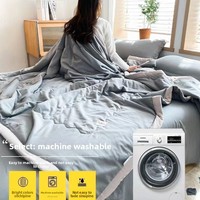Couette légère lavable en brocart 100 % coton pour l'été, idéale pour la climatisation, insert de couette lavable en machine pour lits