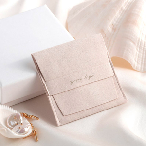 10*10cm Custom Logo Small bag Jewellery Suede Velvet Bag Envelope Pouch For Jewelry Packaging Pouch And Box