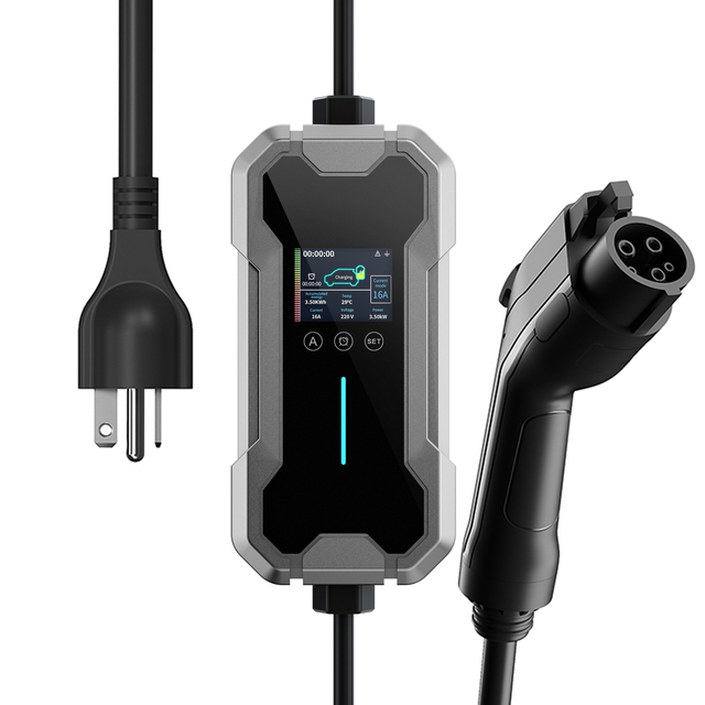 Portable EV Charger 9.6kW Adjustable SAE J1772 (Type1) AC Electric Vehicle Charging Station Fast EV Charger
