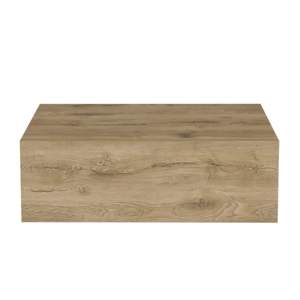 DB Milano Macadamia Mesita de noche flotante con espejo Cajón de mesa auxiliar montado en la pared para dormitorio Estilo minimalista para uso en apartamentos - Product Image 5