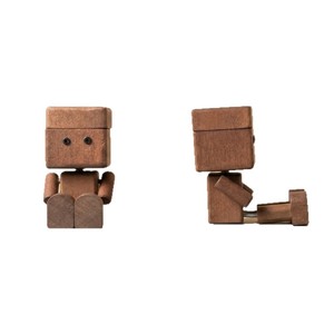 Solid Wood Robot Car Aromatherapy Ornament Decorative Desktop Clip Vent Freshener Lavender Cologne Marine Jasmine Lemon - Product Image 5