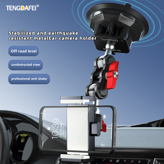 Hot Sale Professional Vacuum Suction Cup Car Phone Holder Anti-Shake 360 Rotation Phone Bracket for Off-road Shooting Navigation