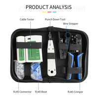 Pince de câble réseau professionnelle combinaison ensemble d'outils à main ménagers en acier pour Kit de câble réseau