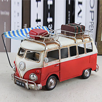 Modelo Clásico Ecológico de Camper Van VW de Hierro, Decoración Retro Art Deco para Techo, Mesa, Sala de Estar, Hogar, Atrezzo para Estudio Fotográfico