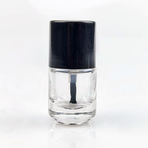 Botella de Vidrio Transparente Redonda de 10 ml para Esmalte de Uñas con Logotipo Personalizado, Impresión de Serigrafía, Tapa de Rosca, Envase Vacío - Product Image 1