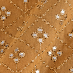 Tissu georgette délicat avec broderie complexe pour un mariage élégant et une tenue de fête, créant de belles robes légères - Product Image 1