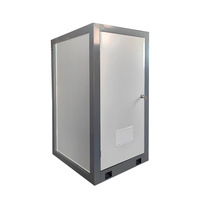 Toilettes mobiles préfabriquées en tôle colorée à bas prix pour chantier extérieur, usine et dortoir