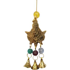 Tentures murales perlées multicolores faites à la main cloche en laiton Ganesha pour la décoration de la maison chaîne suspendue de porte pour la maison à des fins de cadeaux - Product Image 4