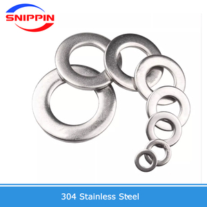 السحابات الفولاذ المقاوم للصدأ مع غسالات مسطحة DIN125A سميكة كبيرة شقة طوقا - Product Image 2