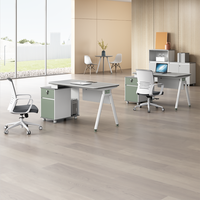 Bureau de direction ergonomique convertible de luxe moderne en MFC avec rangement, mobilier commercial