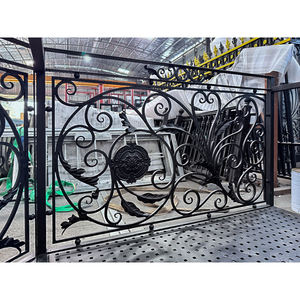 Balustrades de balcon en <span class=keywords><strong>fer</strong></span> forgé de luxe avec plateforme pour maisons, clôture en métal courbée, balustrades de <span class=keywords><strong>terrasse</strong></span> - Product Image 4