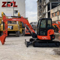 Mini-excavatrice hydraulique sur chenilles Kubota KX155 d'occasion à prix avantageux, 5 tonnes, faible nombre d'heures, matériel de construction