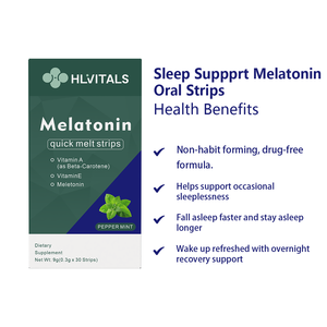 Tiras Orales para Dormir Mejor de Marca Privada OEM, Tiras Orales Disolubles con L-Teanina y Melatonina para Aliviar el Estrés y Relajarse - Product Image 3
