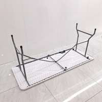 Table Pliante Moderne Senruihome en PEHD Léger, 180*70*74 cm, Épaisseur 3,5 cm, pour Événements, Entrée et Villa