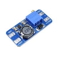 10 buah/lot DC Step Up Power Supply Booster MT3608 untuk mengganti XL6009 Micro USB 2A dapat disesuaikan 2-24v untuk 28V modul Step-up